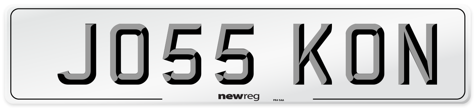 JO55 KON Number Plate from New Reg